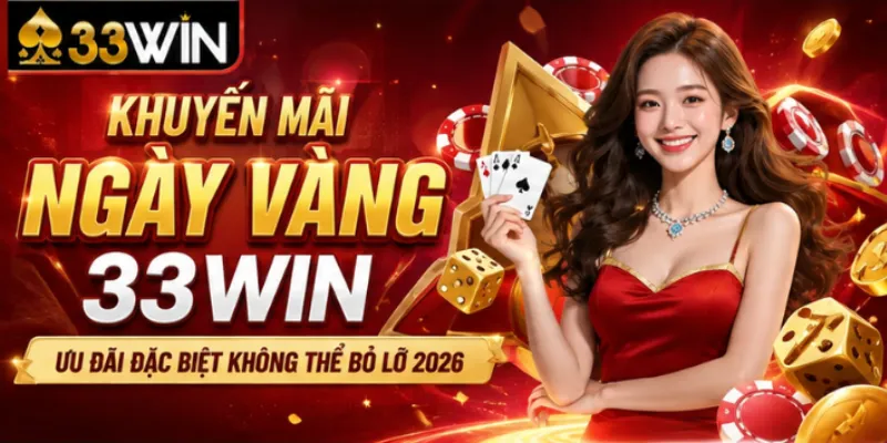 Khuyến mãi ngày vàng 33Win – Ưu đãi đặc biệt không thể bỏ lỡ 2026 2 Khuyến mãi ngày vàng 33Win – Ưu đãi đặc biệt không thể bỏ lỡ 2026